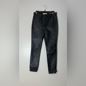 Madewell 100%lamb leather skinny pants black Size 26